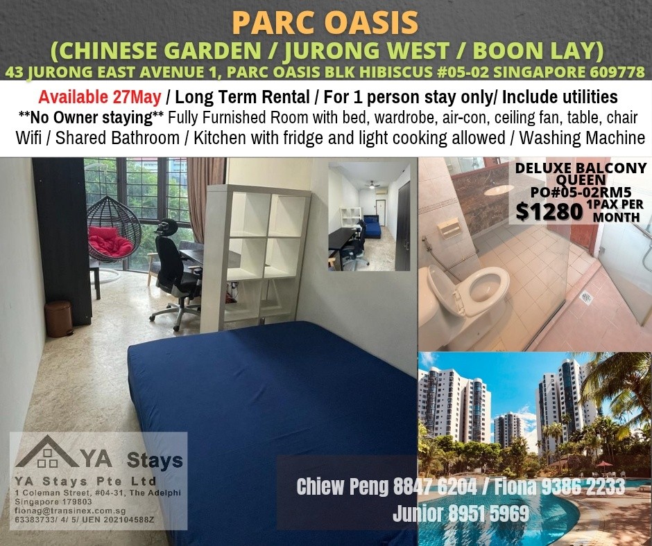 PARC OASIS - $1280 - Chinese Garden - Flat - Homates Singapore