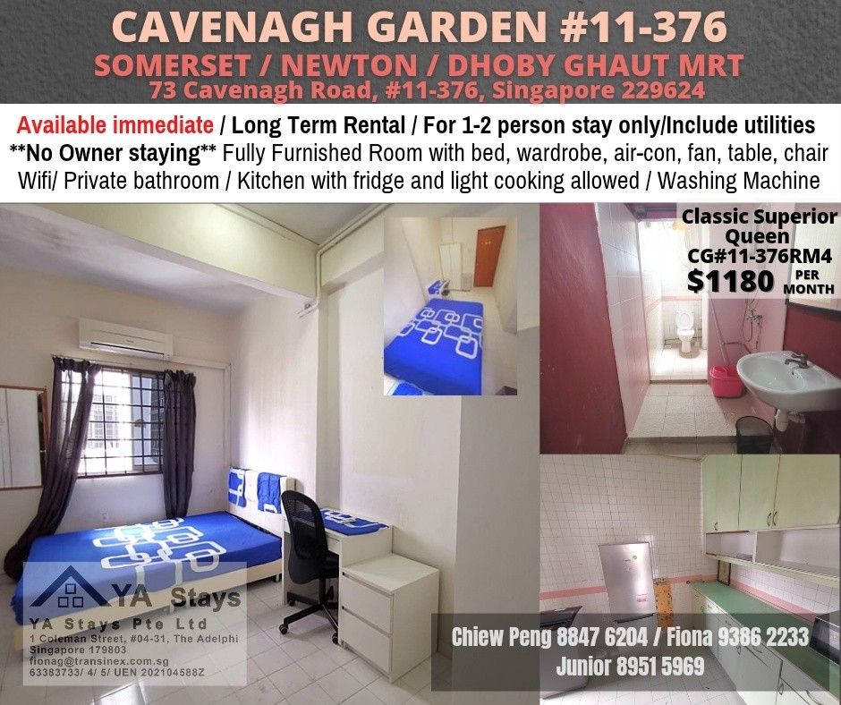 Cavenagh Garden - Near Somerset MRT / Dhoby Gaut Mrt / Orchard / AVAILABLE IMMEDIATE - Newton 纽顿 - 分租房间 - Homates 新加坡