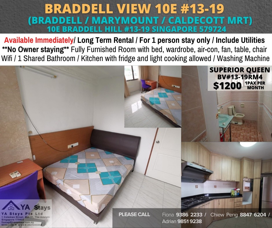 Room For Rent - Near Marymount MRT/ BRADDELL VIEW 10E - Braddell 布萊徳 - 整個住家 - Homates 新加坡