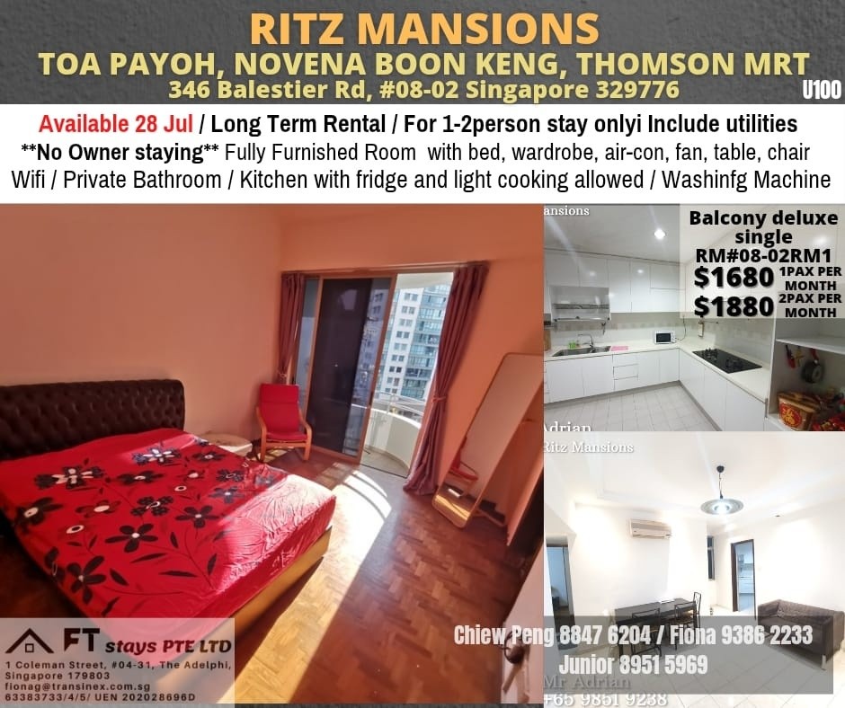 Available 28Jul /Master Room/FOR 1 PERSON STAY ONLY/Wifi/Air-con/No owner staying/No Agent Fee/Cooking allowed/Novena MRT / Toa Payoh MRT / Boon Keng / Thomson MRT - Novena 诺维娜 - 整个住家 - Homates 新加坡