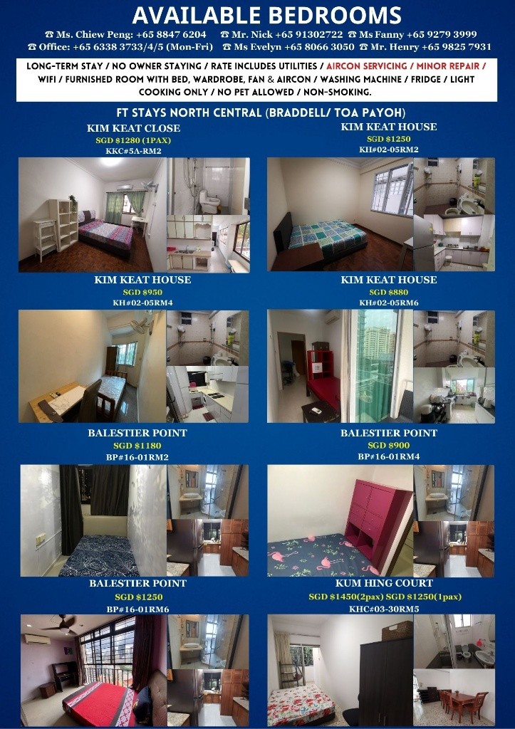 Room for Rent / Balestier (Newton MRT) / Common Room / 2-3 Pax Stay / Available Immediate /RM1 - Novena 诺维娜 - 整个住家 - Homates 新加坡