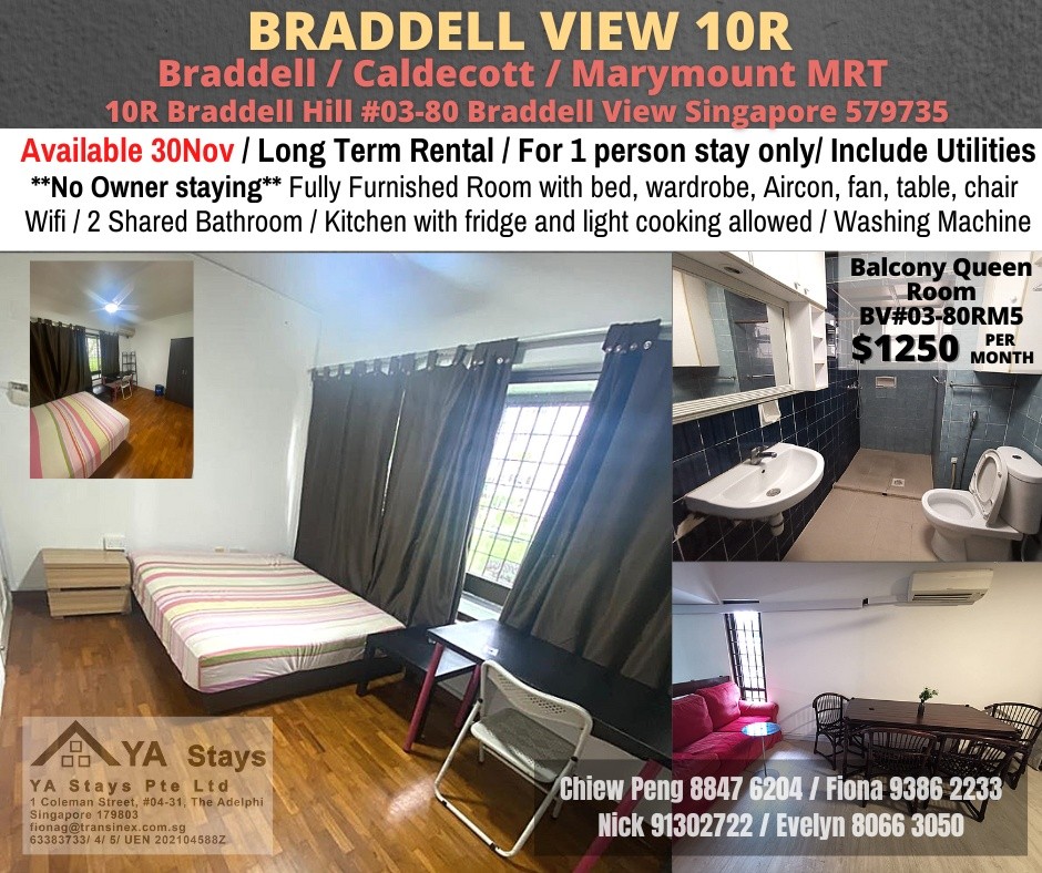 Immediate 30 Nov - Common Room/Strictly Single Occupancy/no Owner Staying/No Agent - Braddell 布莱徳 - 整个住家 - Homates 新加坡