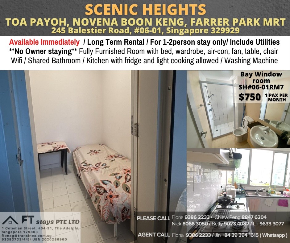SCENIC HEIGHTS - SH#06-01RM7 - Novena 诺维娜 - 整个住家 - Homates 新加坡