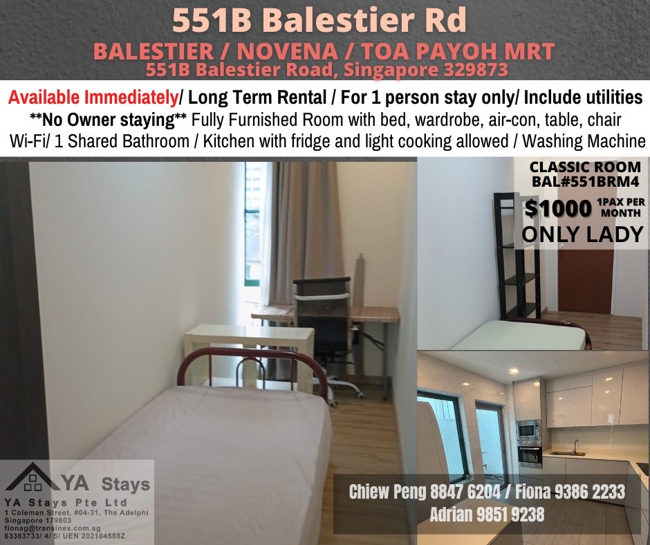 Available﻿ Immediately - Common Room/Include Utilities/Wifi/Aircon/No Agent Fee/Light Cooking Allowed/Washing Machine - Novena 諾維娜 - 分租房間 - Homates 新加坡