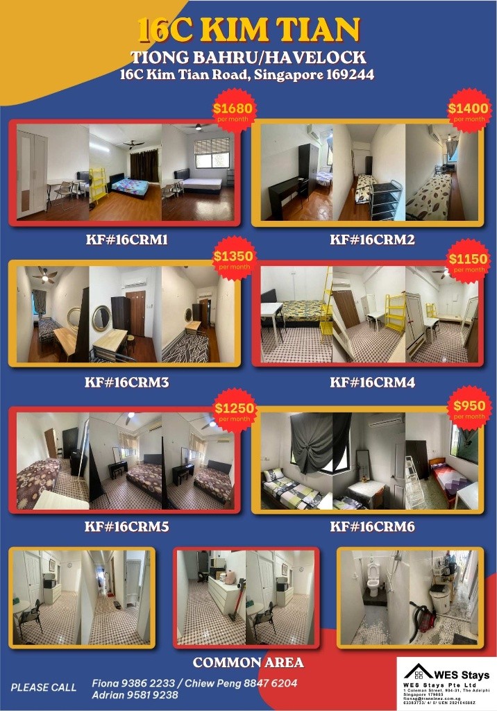 Available﻿ Immediate - Common Room/Include Utilities/Wifi/Aircon/No Agent Fee/Light Cooking Allowed/Washing Machine - Queenstown - Bedroom - Homates Singapore