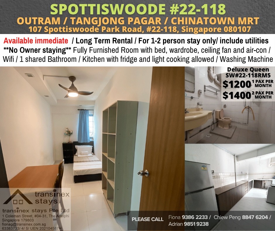 Room for rent / Outram, Tangjong Pagar, Chinatown MRT / Common room / 1-2 pax stay / Available April 2 - Outram 歐南 - 分租房間 - Homates 新加坡
