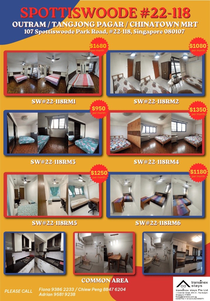 Room for rent / Outram, Tangjong Pagar, Chinatown MRT / Common room / 1-2 pax stay / Available May 3 - Outram 歐南 - 分租房間 - Homates 新加坡