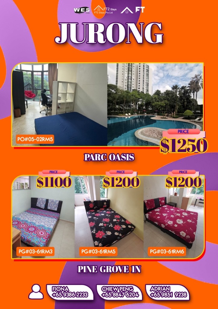 Available﻿ Immediate- Common Room/Include Utilities/Wifi/Aircon/No Agent Fee/Light Cooking Allowed/Washing Machine - Clementi 金文泰​​ - 分租房間 - Homates 新加坡
