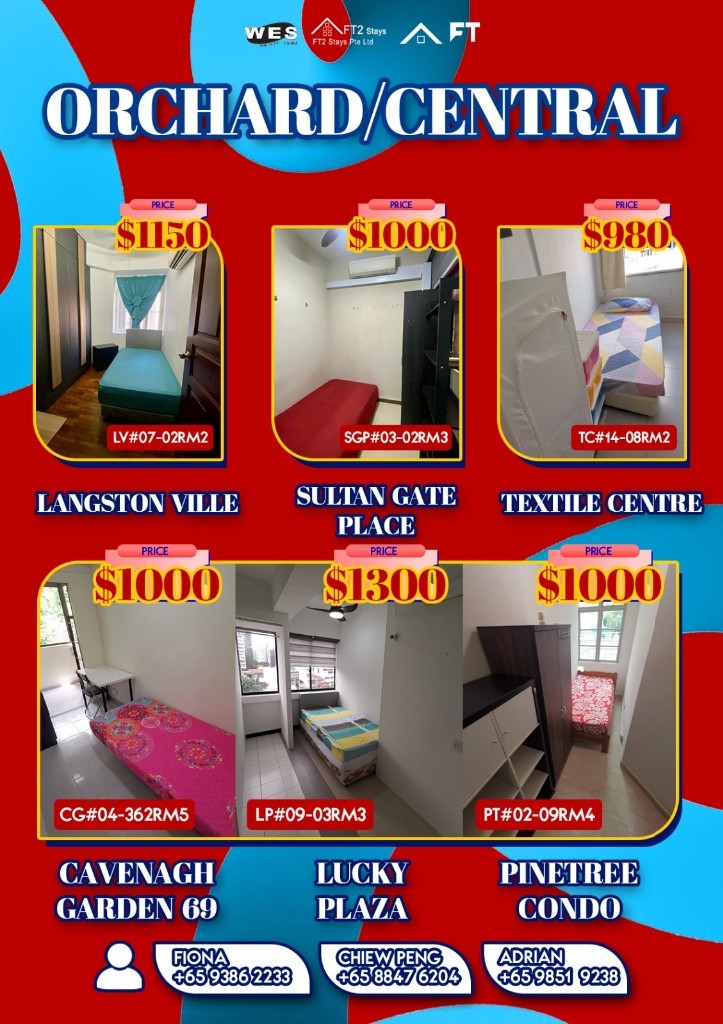 Room for rent / ORCHARD / SOMERSET / Common room / 1pax stay / Available June 12 - Orchard 烏節路 - 整個住家 - Homates 新加坡