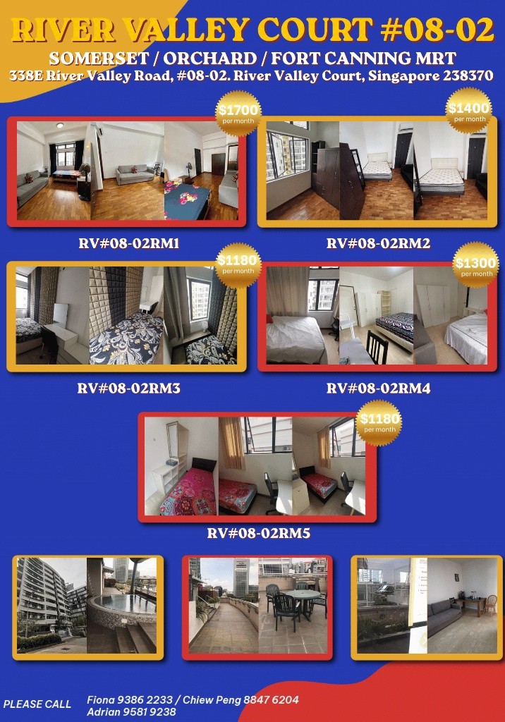 Available﻿ June 2 - Master Room/Include Utilities/Wifi/Aircon/No Agent Fee/Light Cooking Allowed/Washing Machine - River Valley 裡峇峇利 - 分租房間 - Homates 新加坡