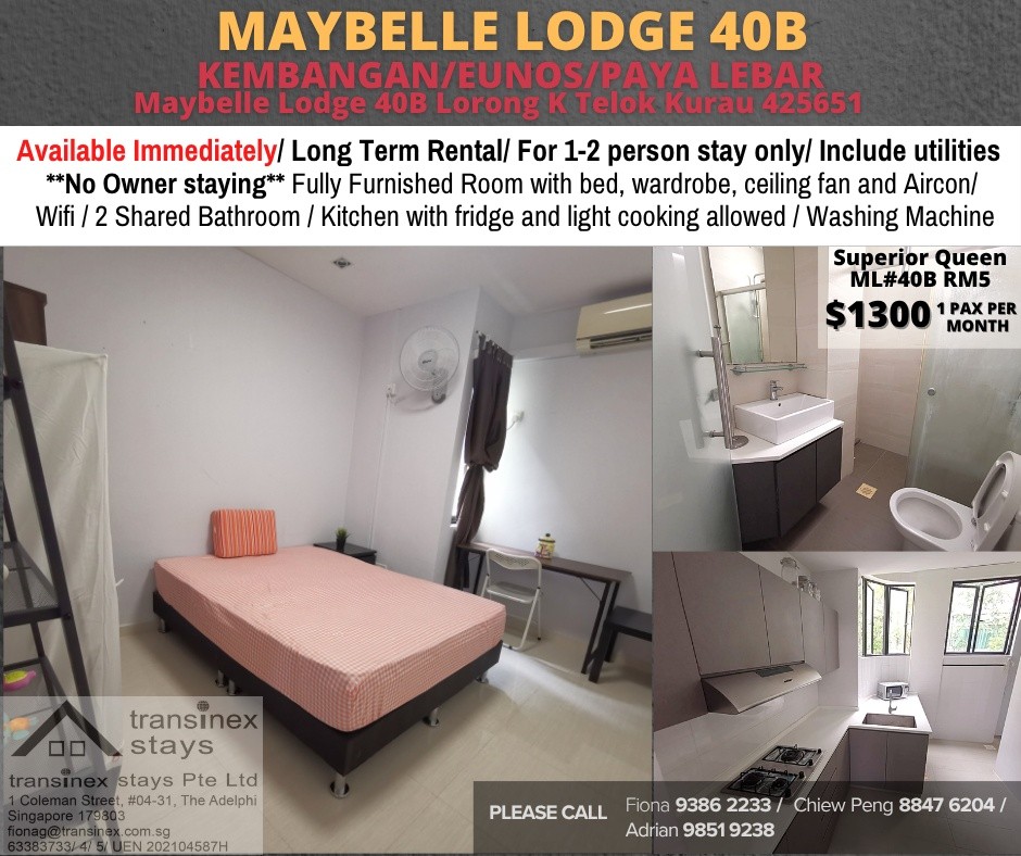 Room for rent / Kembangan MRT / Classic room / 1pax stay / Available Immediately  - Marine Parade - Bedroom - Homates Singapore