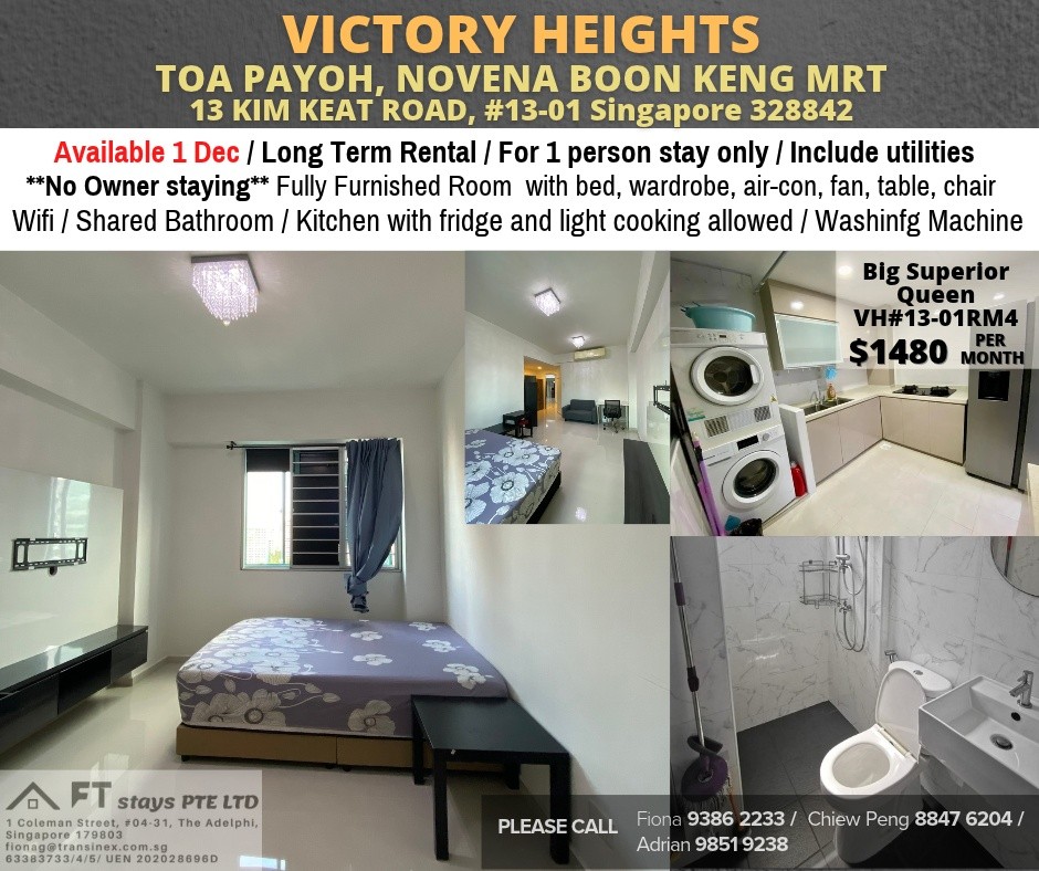 Room for rent / TOA PAYOH / Common room / 1 pax stay / Available 1 Dec - Toa Payoh - Flat - Homates Singapore